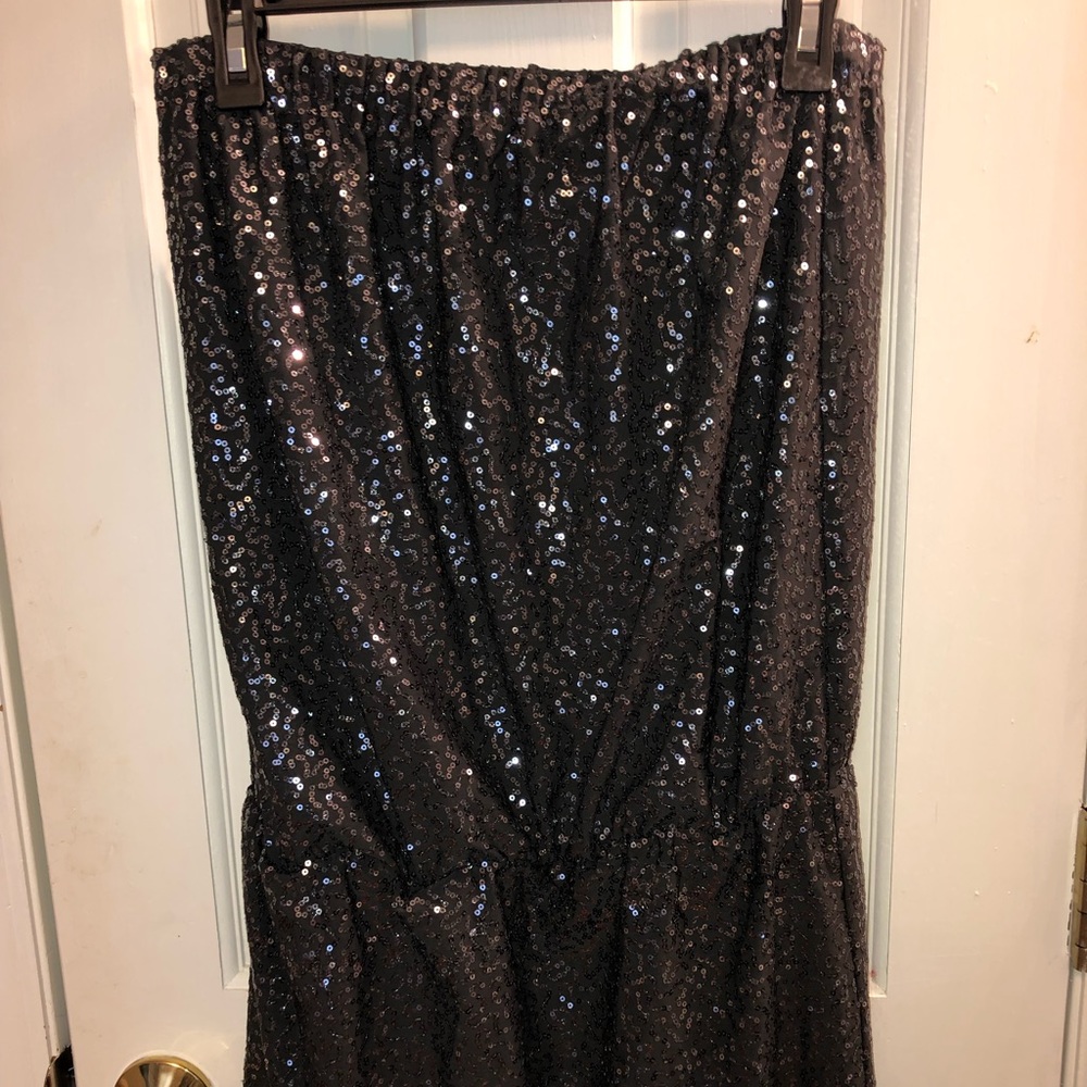 Tibi Strapless sequin dress